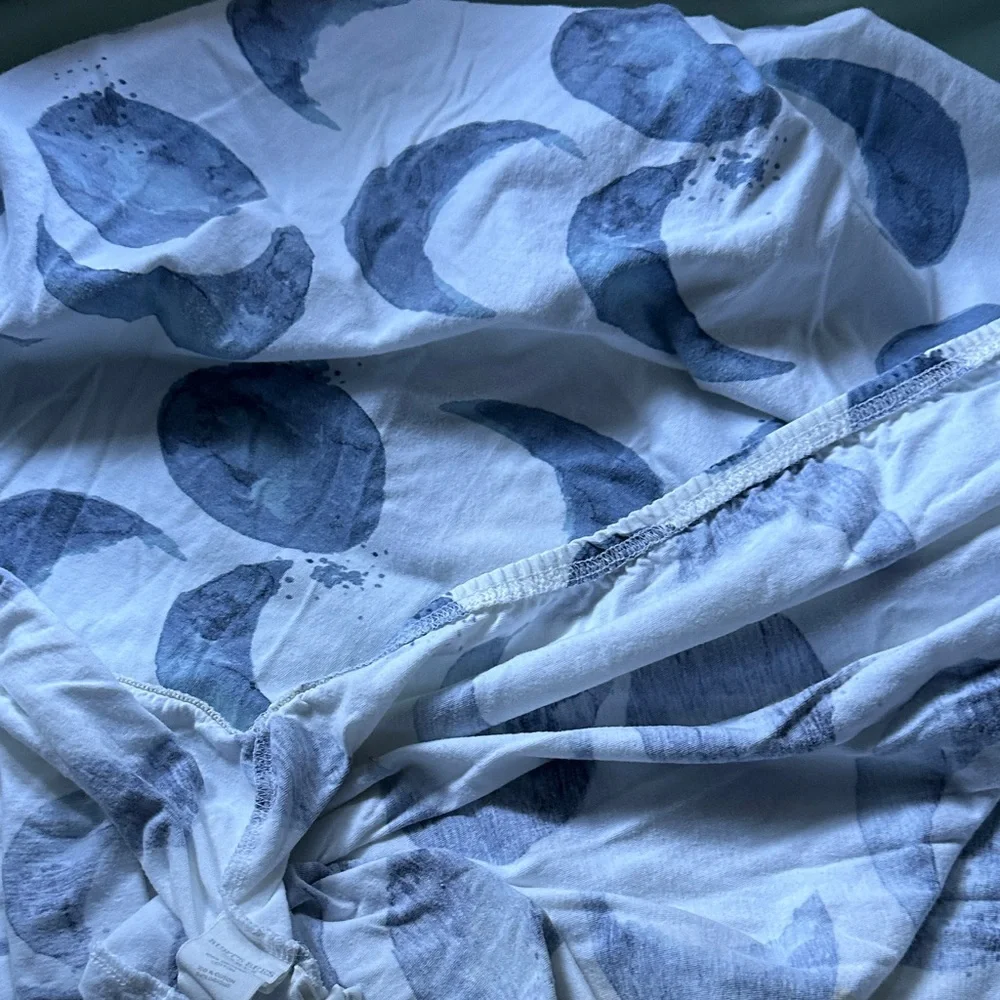 Baby crib mattress cover Blue Moon Patterned Fabric